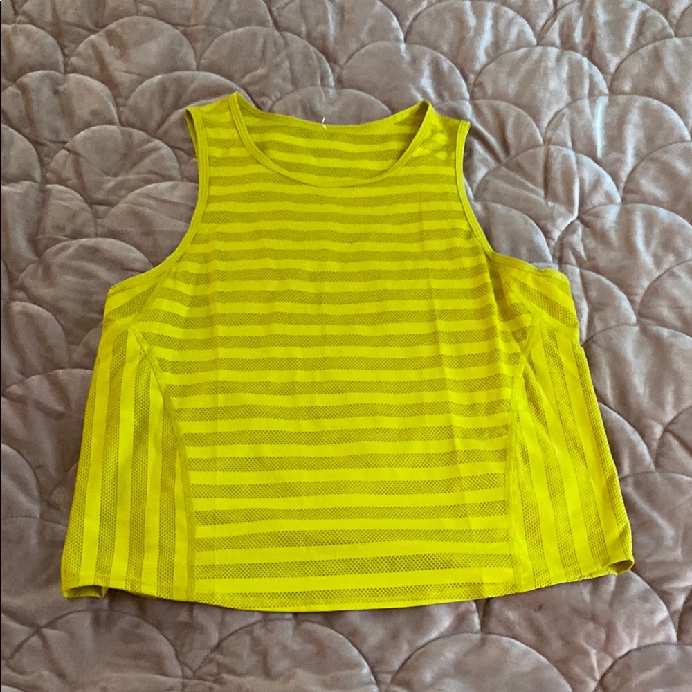 Lululemon Athletica Yellow Boxy Sleeveless Tank Top